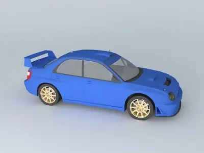 Subaru Impreza GD WRC 2001 Free 3D model