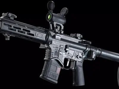 Springfield Armory Saint edge EVAC ar15 pistol Low-poly 3D model