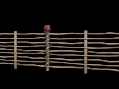 wicker fence 3D model