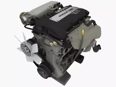 Nissan SR20DET Notch Top engine Low-poly 3D model