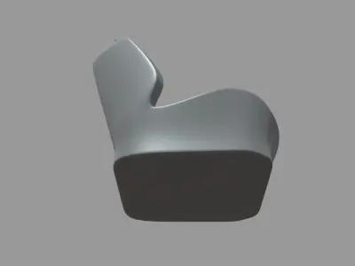 Car Seat 018 Low-poly 3D model