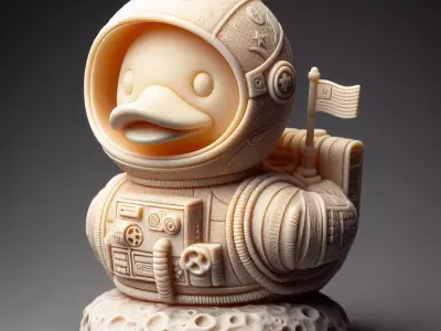 SPACE Duck   The Space Explorer Rubber Duck 3D print model