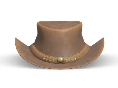 Cowboy Hat Low Poly PBR Realistic Low-poly 3D model