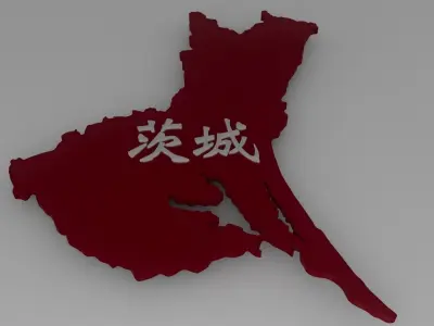 Ibaraki map 3D model
