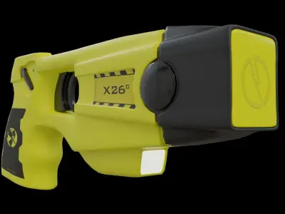 Taser - Yellow Low-poly 3D model