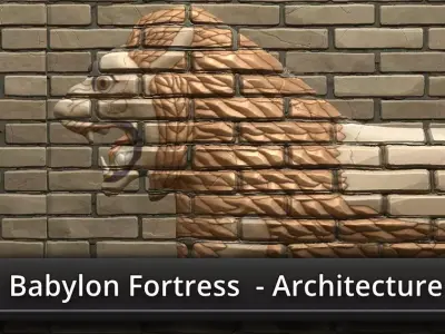 Babylon Fortress Kit A Architecture Low-poly 3D model