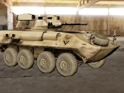 3D Model of an 8 Wheeled Armored Reconnaissance Vehicle 3D model