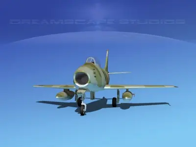 North American F-86 Sabre Jet IADF 3D model