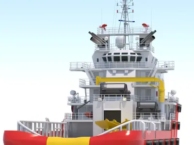 70 m AHTS Anchor Handling Tug Supply 3D model