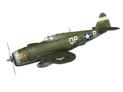 Republic P-47C Thunderbolt - Wela Kahao - QP-B 3D model