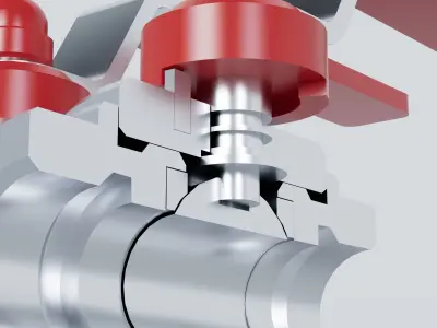 Ball Valve Free 3D model Free low-poly 3D model