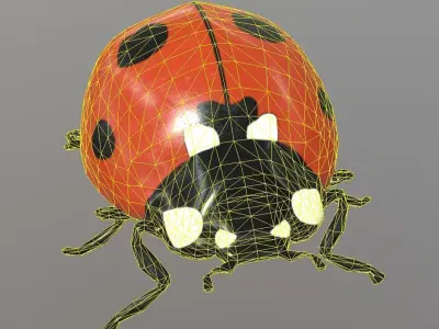 Ladybug plastic Free low-poly 3D model