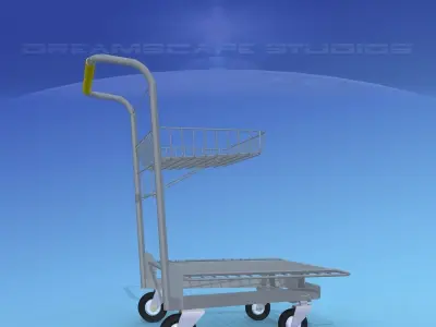 Wire Shopping Cart 3D model