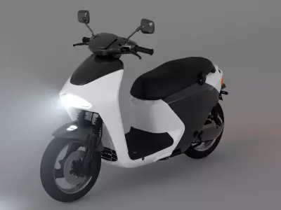 Electric vehicle Scooter Ebike moto ride motorcycle 3D model