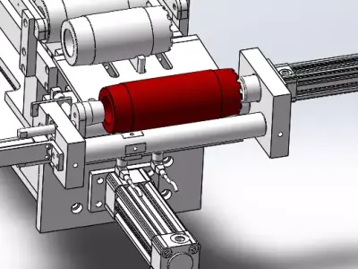 Cylinder isometric conveying mechanism Free 3D model