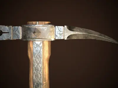 Bec de corbin  01 Low-poly 3D model