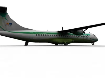 ATR 72 Low-poly 3D model