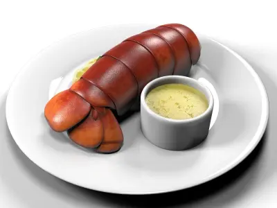 Lobster dish 3D model