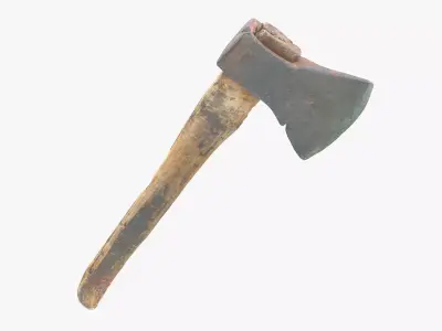 Axe Worn Low-poly 3D model