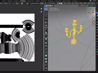 candle Free low-poly 3D model