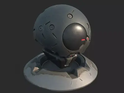 Future sci-fi supercomputer host 3D model