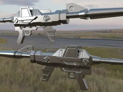 Transformers Mirage G1 Gun Low-poly 3D model