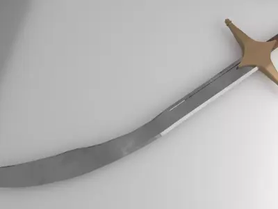 kilidsch sword low poly Low-poly 3D model