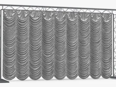 Stage Curtains Collection 3D model