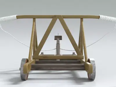 laos Game Medieval Catapult 3D model