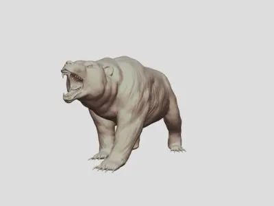 Growling Grizzly Bear Free 3D print model