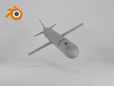Tomahawk multi-purpose precision subsonic cruise missile 3D model