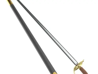 British sword Free 3D model