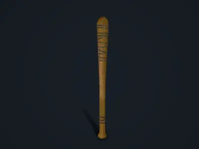Barbed Wire Bat Low-poly 3D model