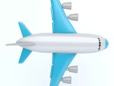 ICON AIRPLANE Low-poly 3D model