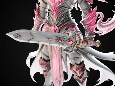 Stylized Sword - Dragonbane Greatsword Bloodspire - Game Ready 3D model