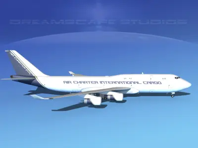 Boeing 747-8I Air Charter Intl Cargo 3D model