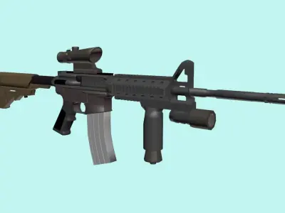 Arma M4 Free low-poly 3D model