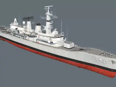 Condell class frigate 3D model