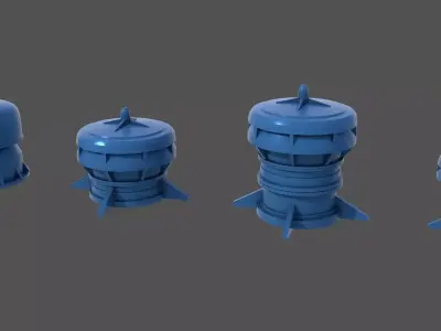 WW2 Italian naval mushroom - Commercial license - 1-200 scale 3D print model