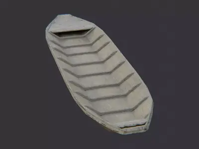 Vie River Boat Model Low-poly 3D model