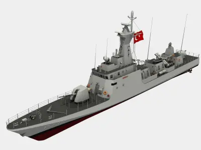 TURKISH FAST ATTACK CRAFT TCG ZIPKIN 3D model