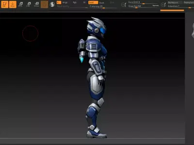 010 Fantasy Sci-Fi Male Figure High Quality 180cm Game Ready Low-poly 3D model