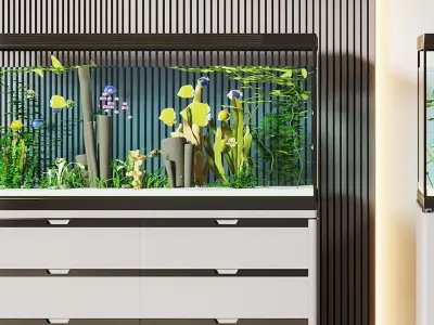 Modern tank fish 3D model