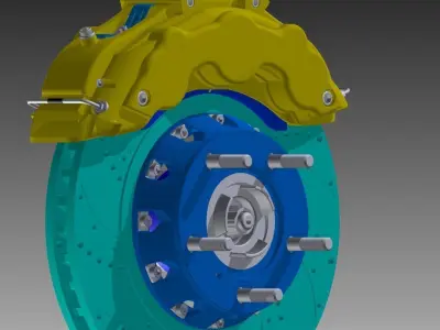 Brake disc plate 3D model