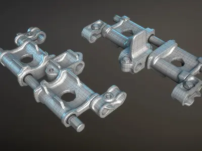 T-64 Tank Track Link 3D model