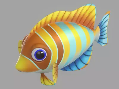 Cartoon Fish 22 Low-poly 3D model