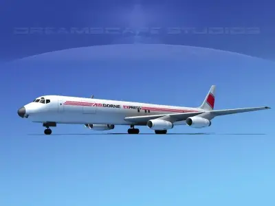 Douglas DC-8-63F Airborne Express 3D model