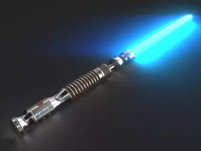 Scifi Lightsaber 3D model AAA PBR asset Low-poly 3D model
