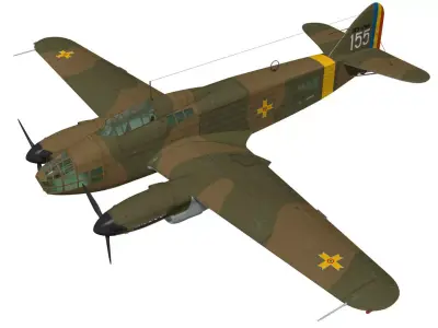 Savoia-Marchetti SM79 JIS Sparviero 3D model