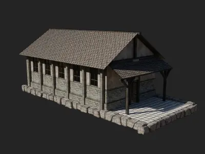 CHURCHES CHAPEL MEDIEVAL FANTASY BUILDING CATHEDRAL COLLECTION Low-poly 3D model